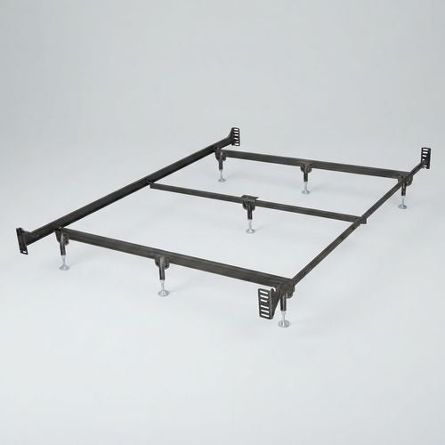 Glideaway Premium Heavy Duty Bed Frame 7-Leg w/ Center Support for Box
